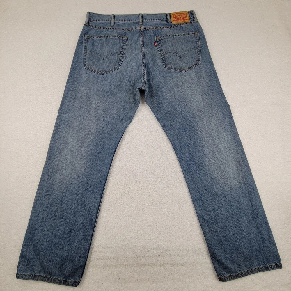 Levis 505 Regular Fit Straight Leg Jeans Mens 38 x 30 Measures 37 x 29 Blue Cott
